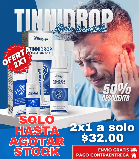 Oferta 2 x 1 TinniPure Spray Alivio del Tinnitus para el Zumbido en los Oídos