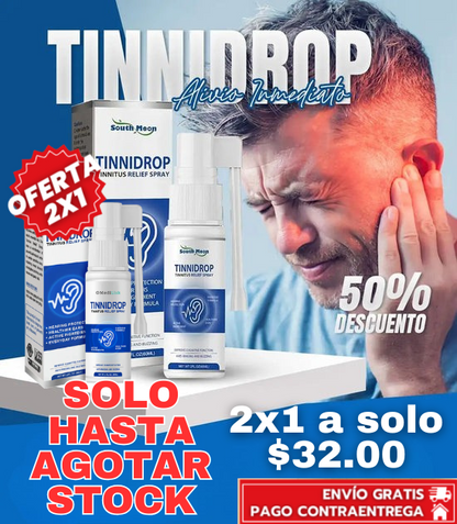 Oferta 2 x 1 TinniPure Spray Alivio del Tinnitus para el Zumbido en los Oídos