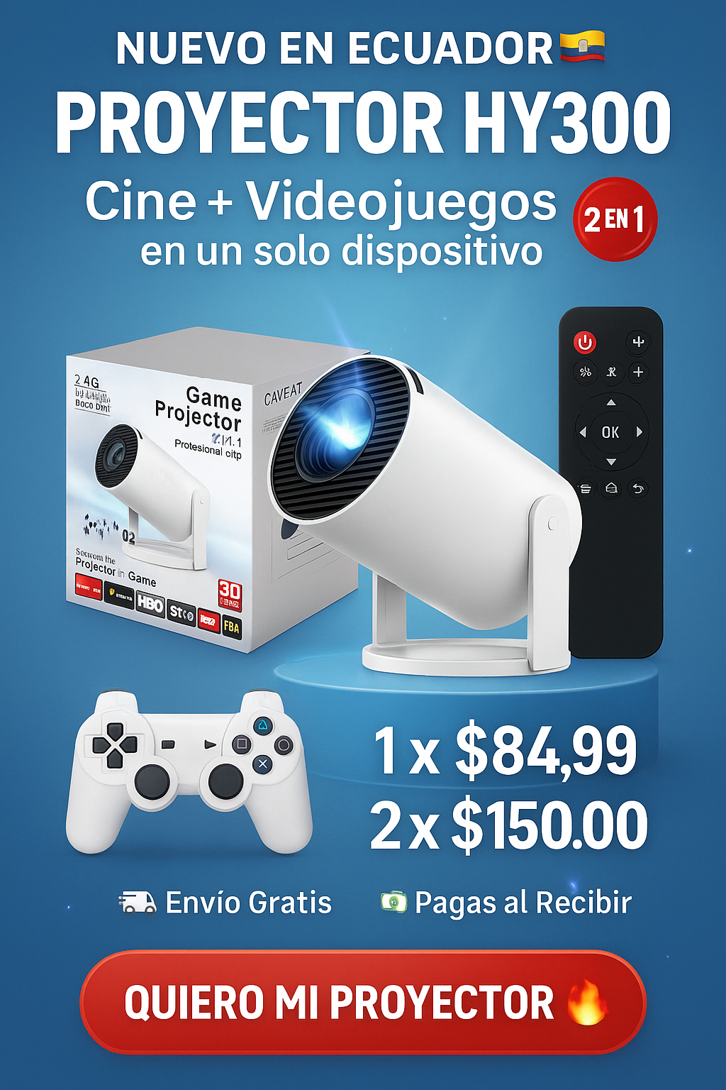 GameBeam 2 en 1 – Cine + Juegos